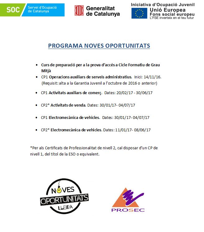 Noves Oportunitats